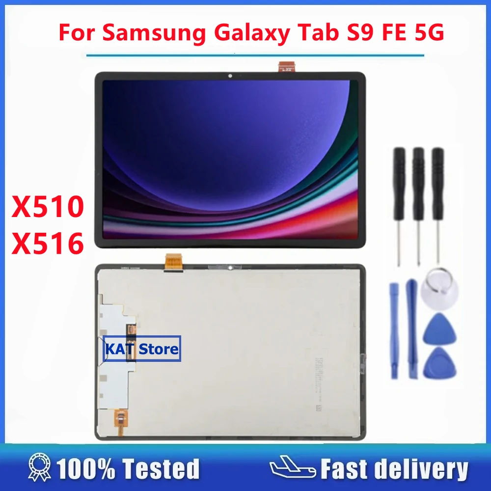 

Совместим с Samsung Galaxy Tab S9 FE 5G X516 X510, ЖК-дисплей, сенсорный экран, дигитайзер, полная сборка, замена