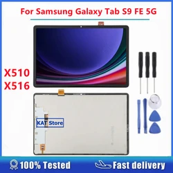 Compatible For Samsung Galaxy Tab S9 FE 5G SM-X516 X516 X510 LCD Display Screen Touch Digitizer Full Assembly Replacement