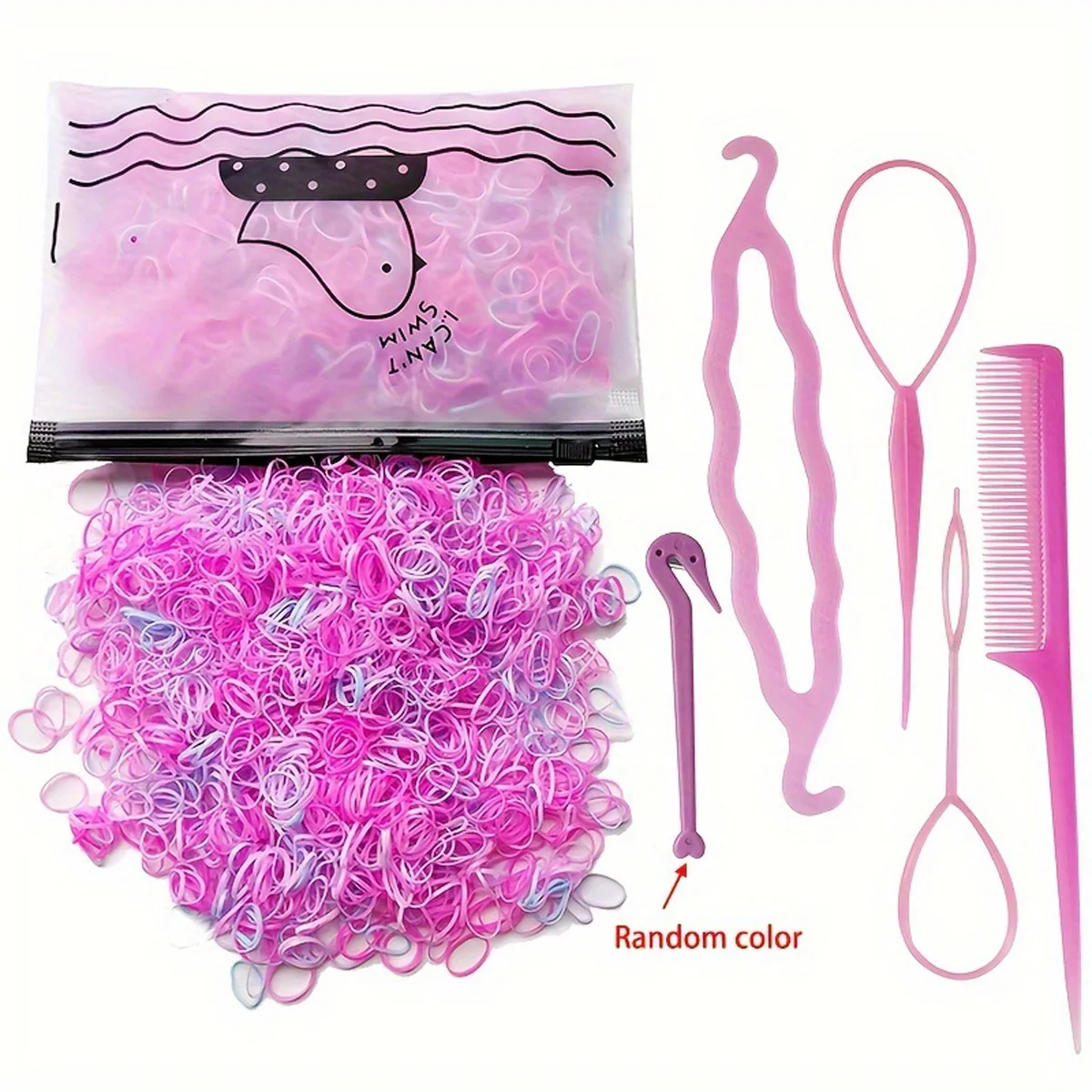 1505pcs Small Candy Color Rubber Band Hair Tie Cute Hair Band Disposable Hair Cord Girls Hair Accessories for Children