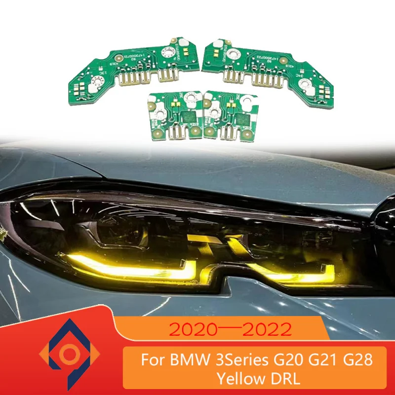 

Желтый светодиодный модуль DRL Golden Eye для BMW 3 серии G20 G21 G28 2019-2022, желтый чип, Plug and Play