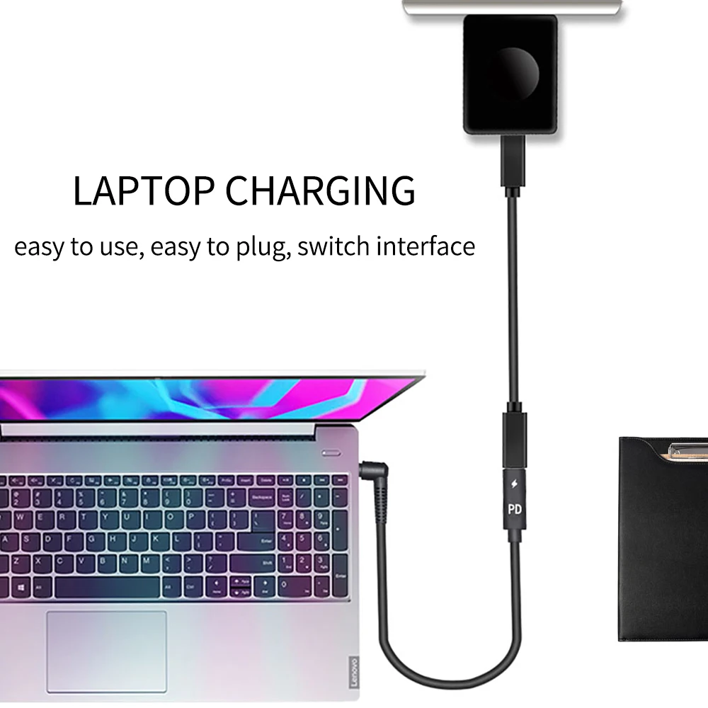 아수스 젠북 UX21A UX32A 용 DC 전원 어댑터, 수 플러그-USB C 타입 암 커넥터, 3A, 4.0x1.35mm, 16cm