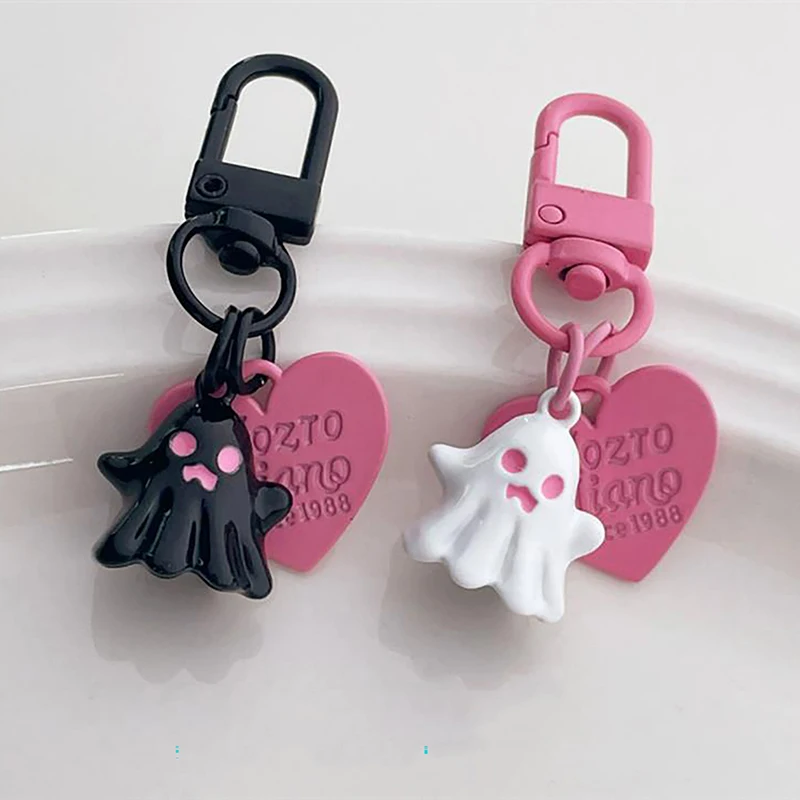 Cartoon Halloween Ghost Keychain Bag Keyring Pendant Mini Doll Girls Birthday Gift Toy