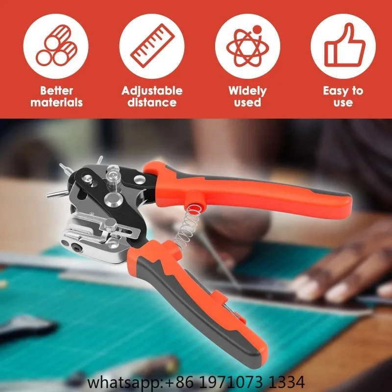 Leather Hole Punch Leather Tools Punch Plier Multifunctional Steel Belt Puncher DIY Punching Tool Belt Hole Puncher Crafts Tool
