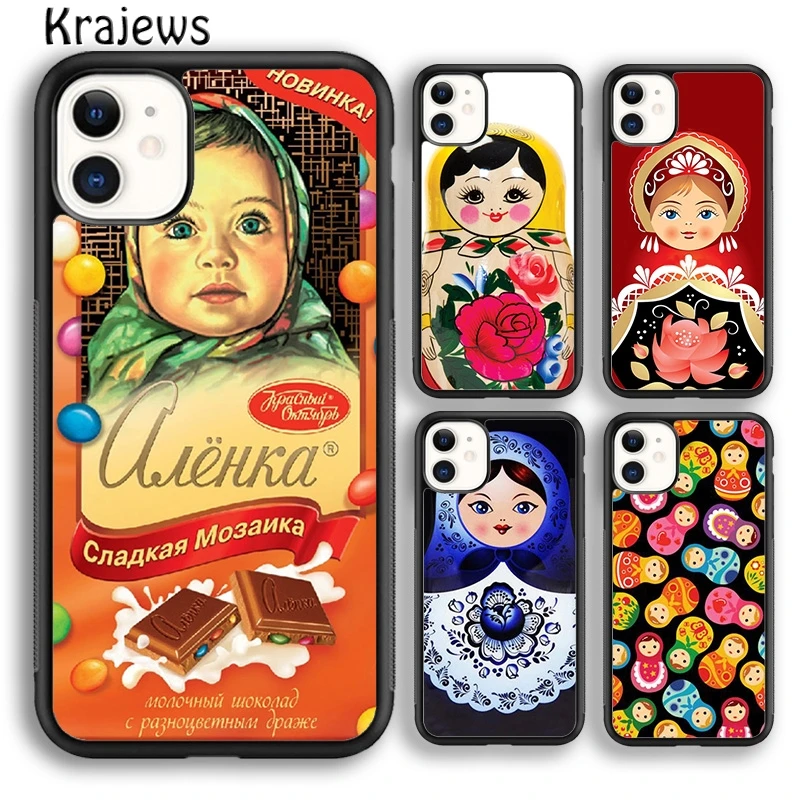 Cute Russian Dolls Matriochkas Phone Case Cover For iPhone 16 15 14 plus XS XR 11 12 mini 13 pro max coque Fundas