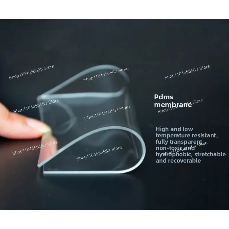 20-600um PDMS فيلم Polydimethylsiloxane Elastomer فيلم شفاف ومسامي وتنفس