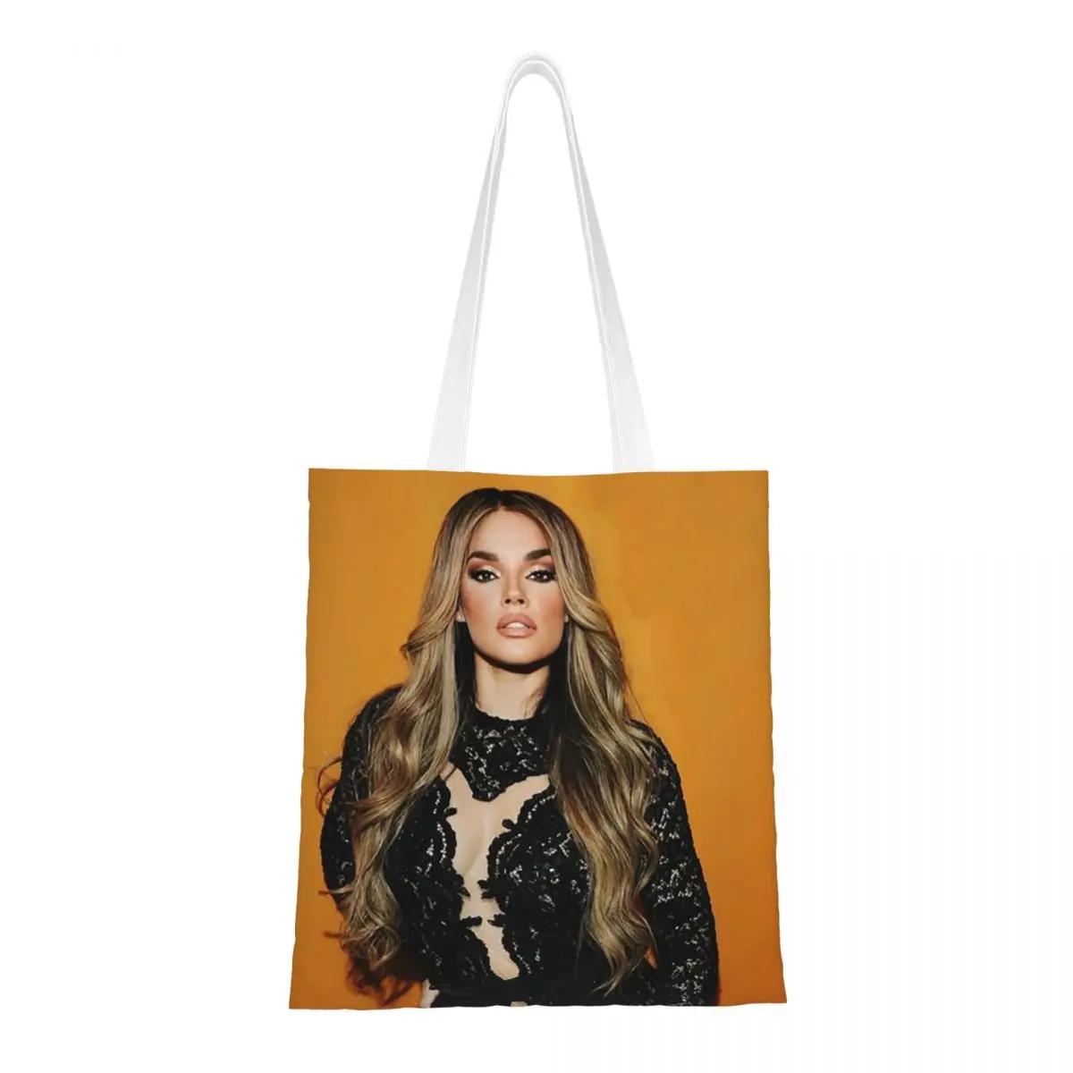 Melody Esa Diva Spain Eurovision 2025 Merch  Shopping Bags Women Canvas The Tote Bag Folding Girls Shoulder Tote Travel Handbag