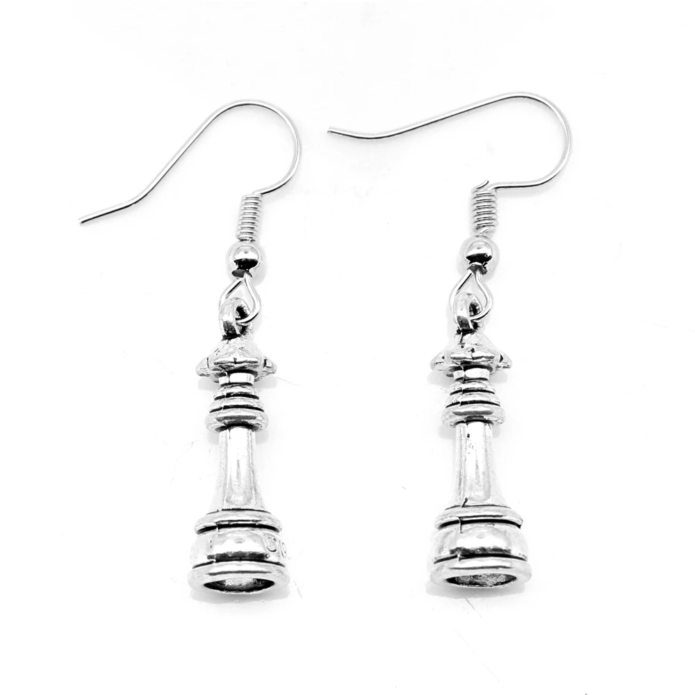 1 Pair Chess Woman Earring Male Jewelry 8x23mm