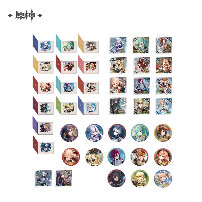 Presale Sunsyea Genshin Impact Official Merch miHoYo Original 2025 سلسلة عيد الميلاد 2 شارة قاعدة أكريليك Arlecchino Kaveh