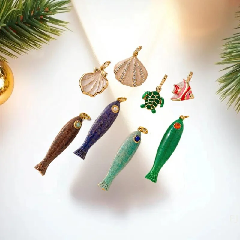 

Винтажные подвески в виде ракушек с изображением океана для изготовления ювелирных изделий своими руками