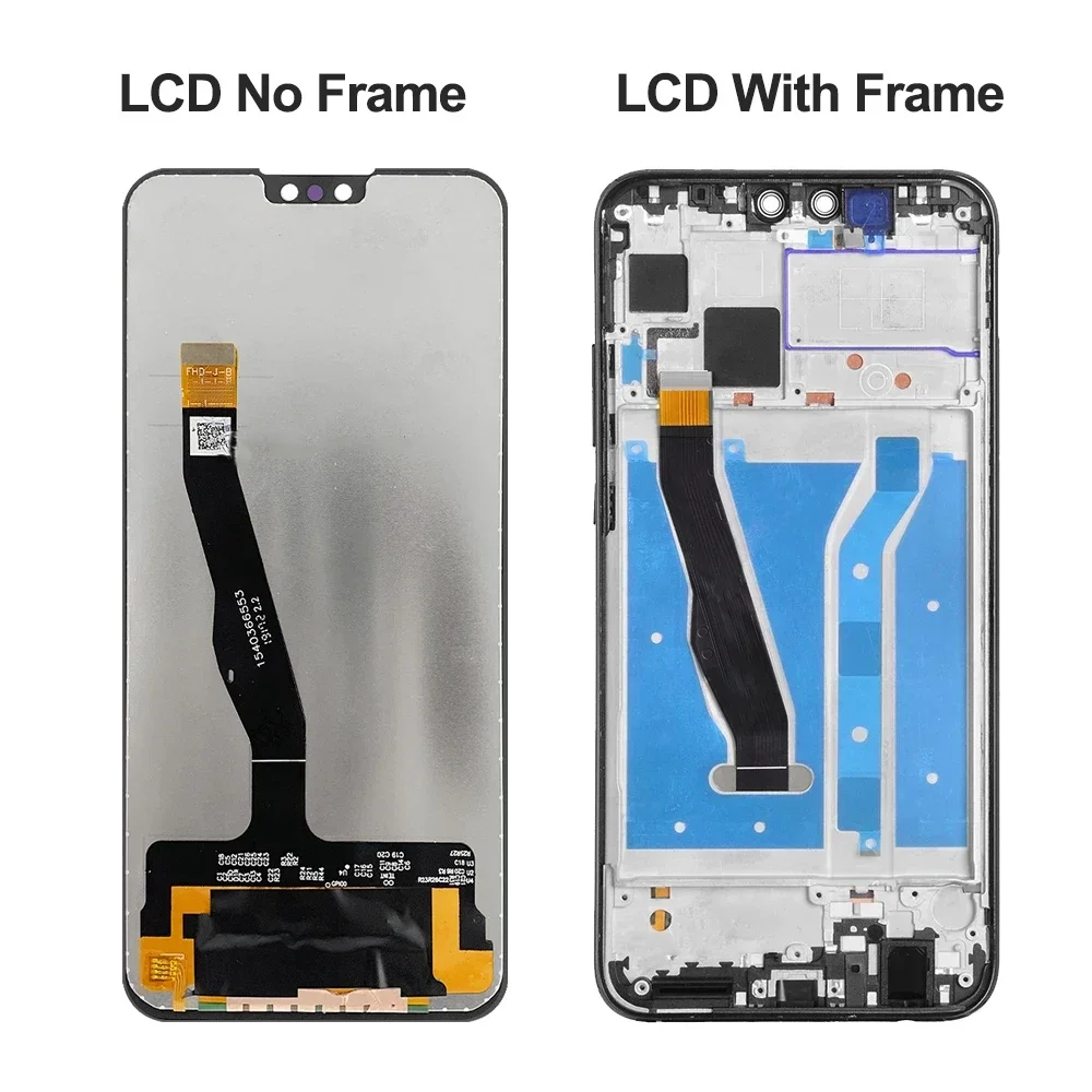 Y9 2019 Super AMOLED For Huawei Y9 2019 JKM-LX1 Lcd Display Touch Screen Digitizer Assembly With Frame For HUAWEI Enjoy 9P LCD