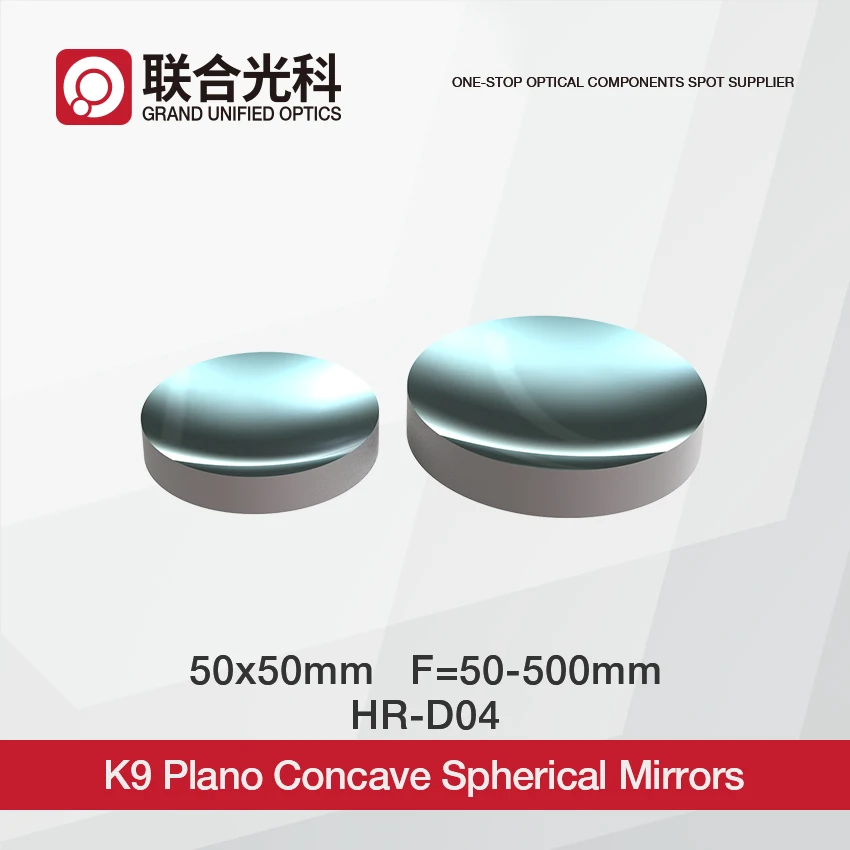 K9 Optical Glass OD4 HR Dielectric Coating Spherical Plano Concave Mirror