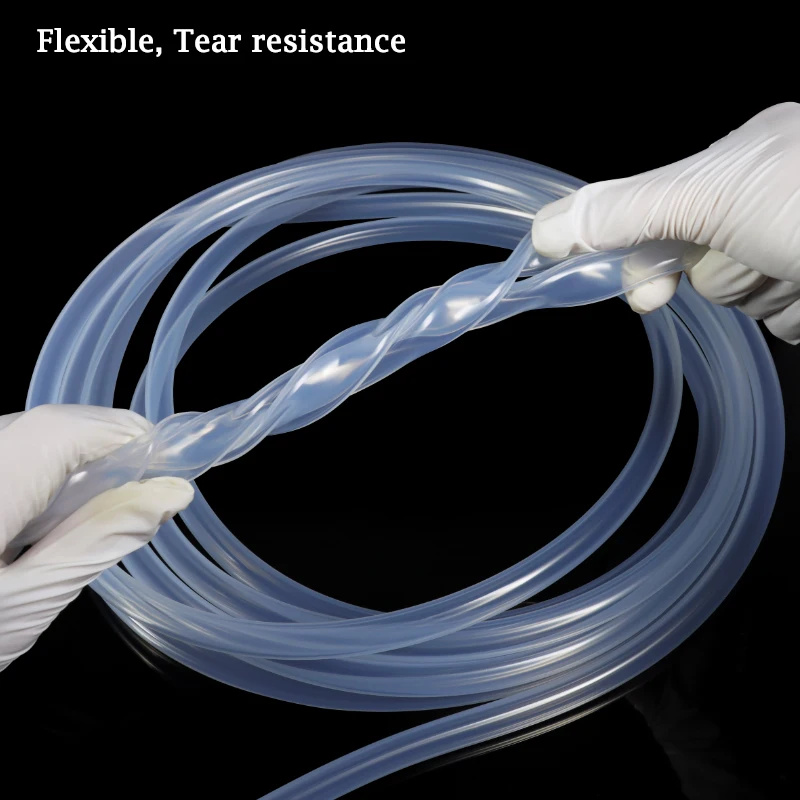 1~10m ID 0.5~ 25.4mm Corrosion Resistant Flexible Nontoxic Laboratory Hose Food Grade Silicone Peristaltic Pump Tube Transparent