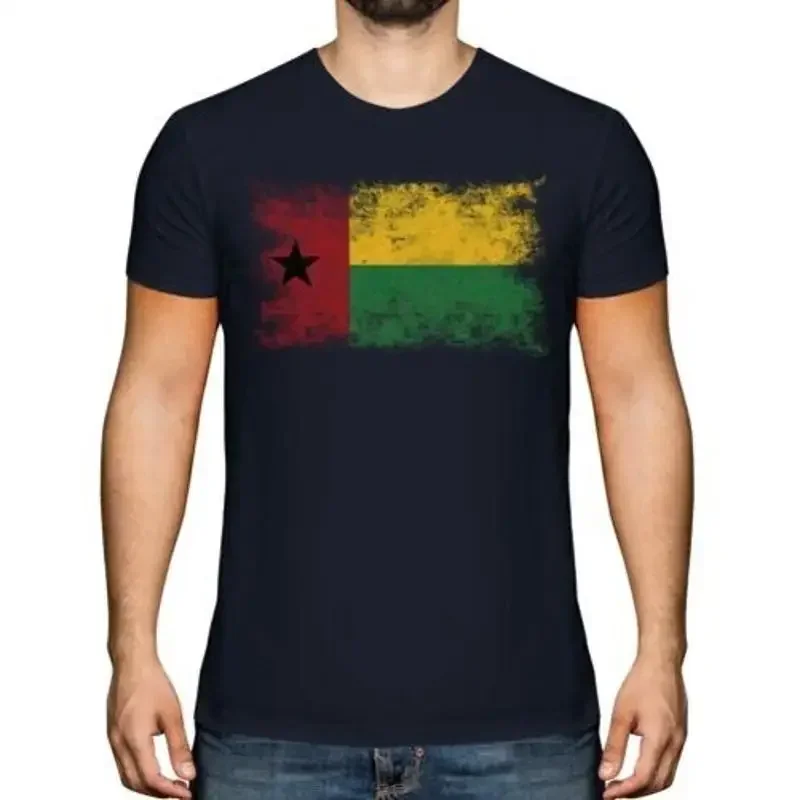 Guinea Bissau Distressed Flagge Herren Top Guiné-bissau Fußball Guineas