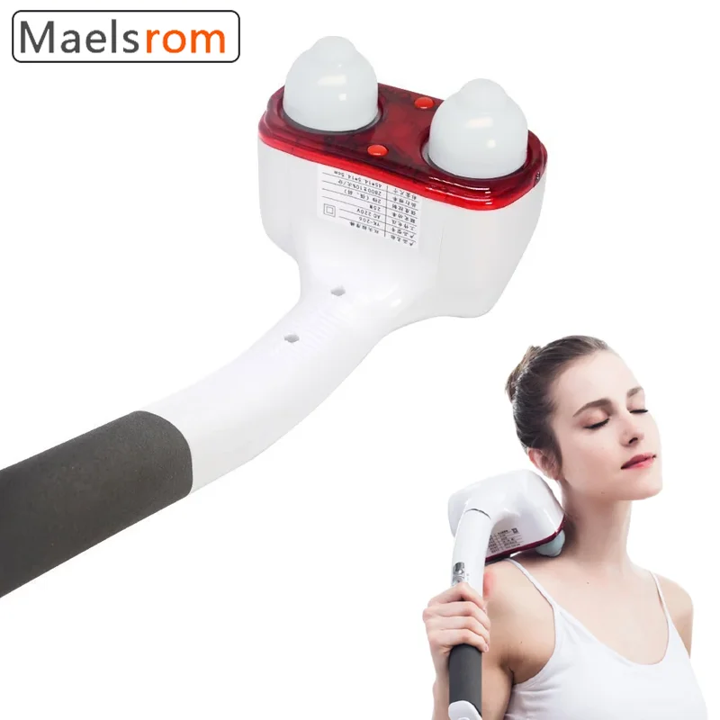 

Электрический массажный молоток с двойной головкой, массажер для глубоких тканей тела, спины, шеи, переменная скорость, инфракрасный ручной массажер для облегчения боли в всем теле