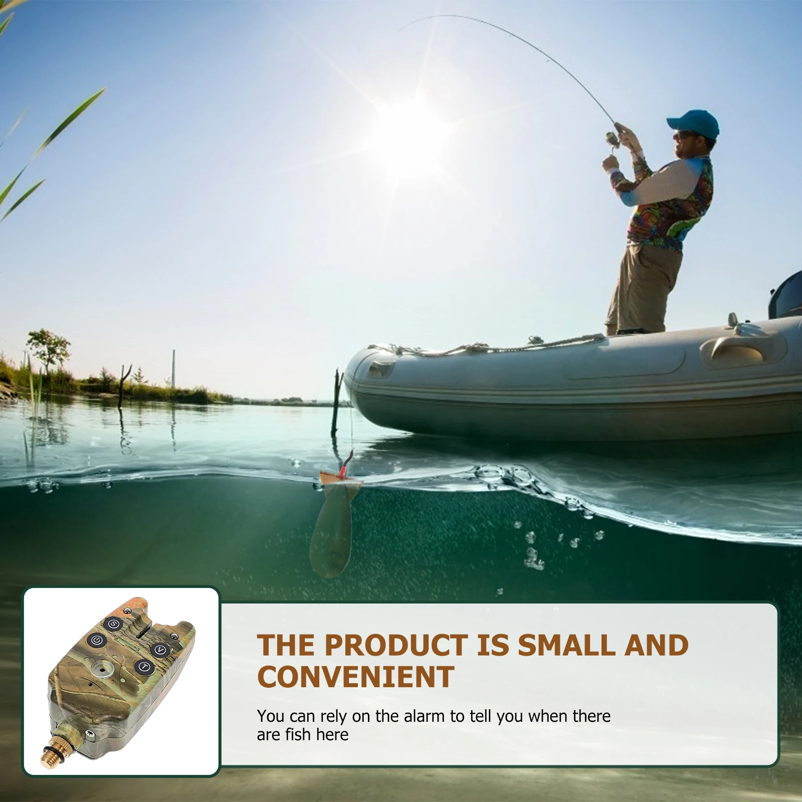 

Fishing Bite Alarm Durable Portable Water Resistant Electronic Fish Rod Alert Indicator Adjustable Outdoor Fishing Accessory