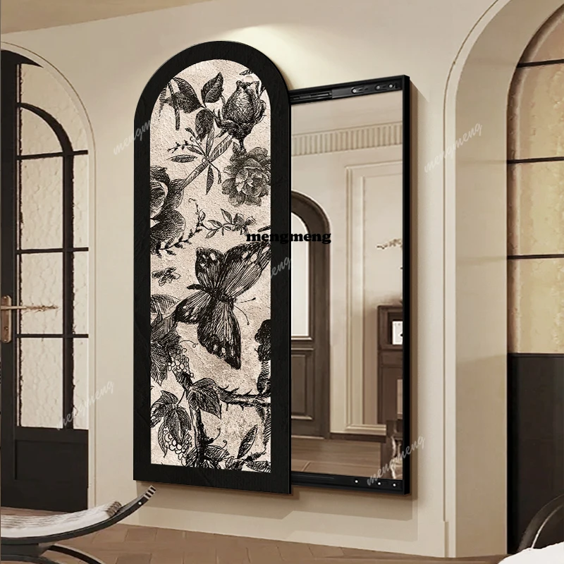 Nordic Organizer Mirror Attachment Horizontal Korean Style Design Mirror Living Room Wall Espejo Pared House Accessories