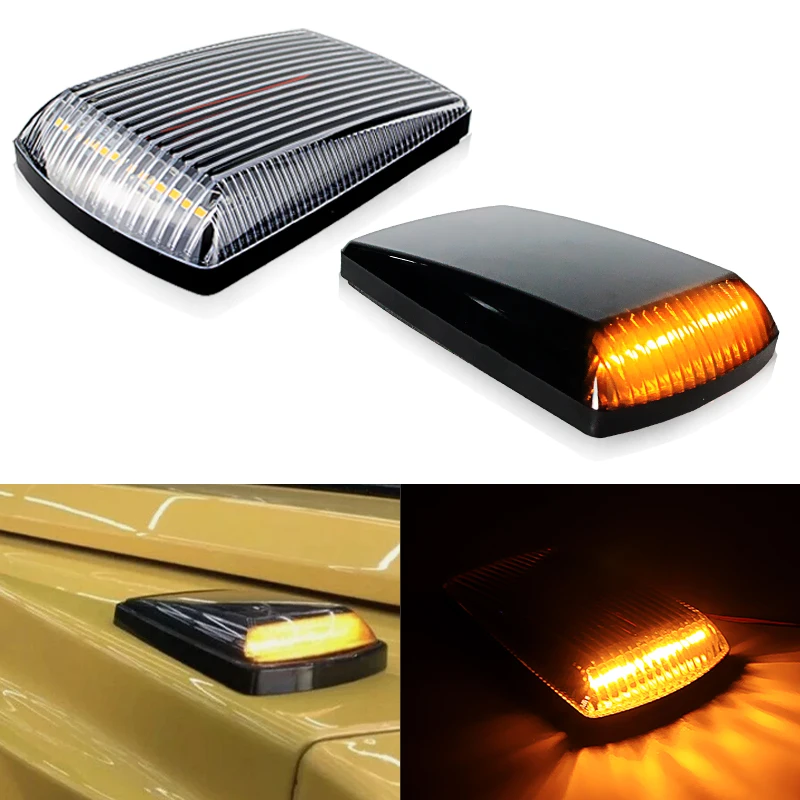 

For Benz G-Class W461 W460 W463 G500 G55 AMG G550 Smoked Lens Front Wing LED Corner Light Amber Turn Signal Lamp Position Lights