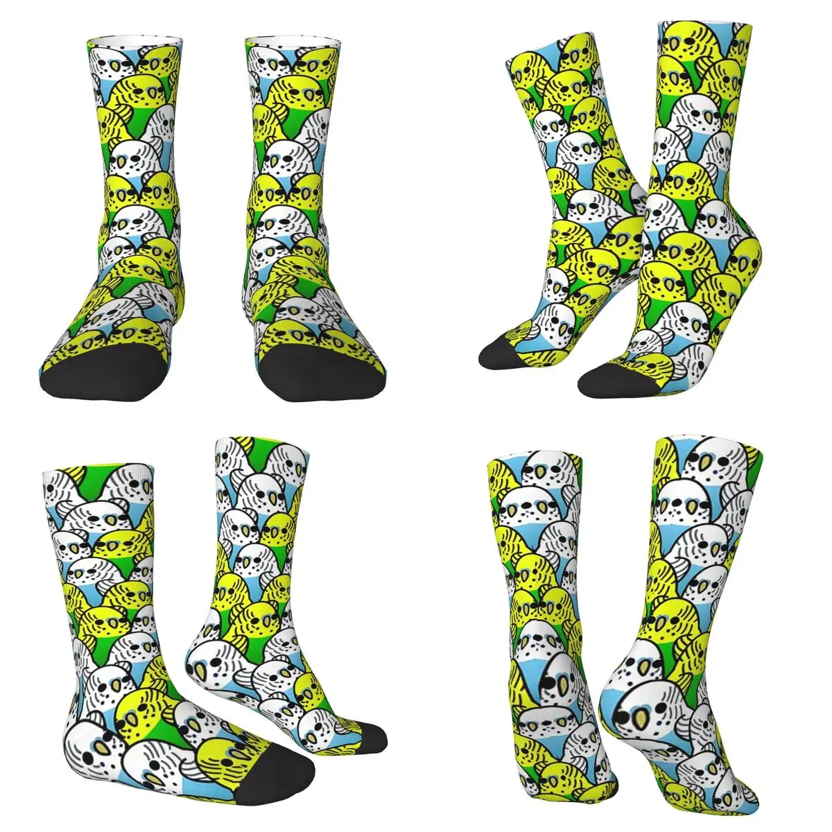 

Colorful Cartoon Color Parrot Socks Harajuku High Quality Stockings All Season Long Socks for Man Woman Valentine's Day Gifts