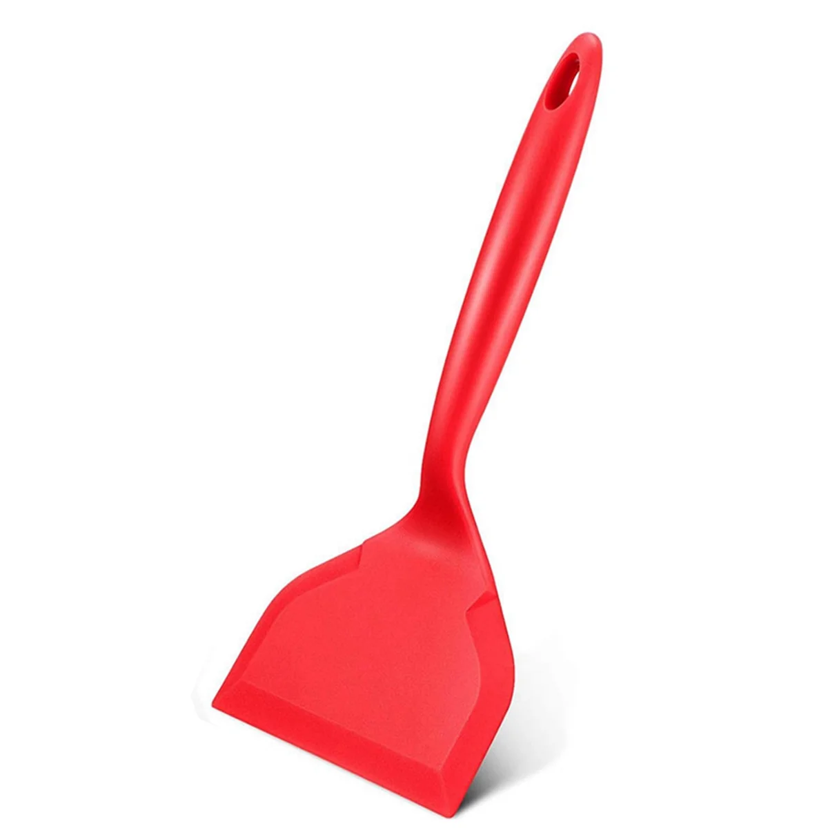 Silicone Spatula Pancakes Shovel Omelette Spatula Turner for Eggs Fish Pancake Kitchen Scraper Red