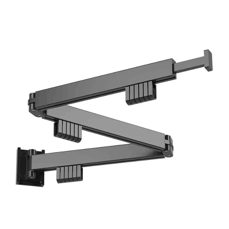 Indoor Invisible Clothes Drying Rack Wall Hanging Folding Clothes Drying Rod Telescopic Storage Rod 360 ° Rotating