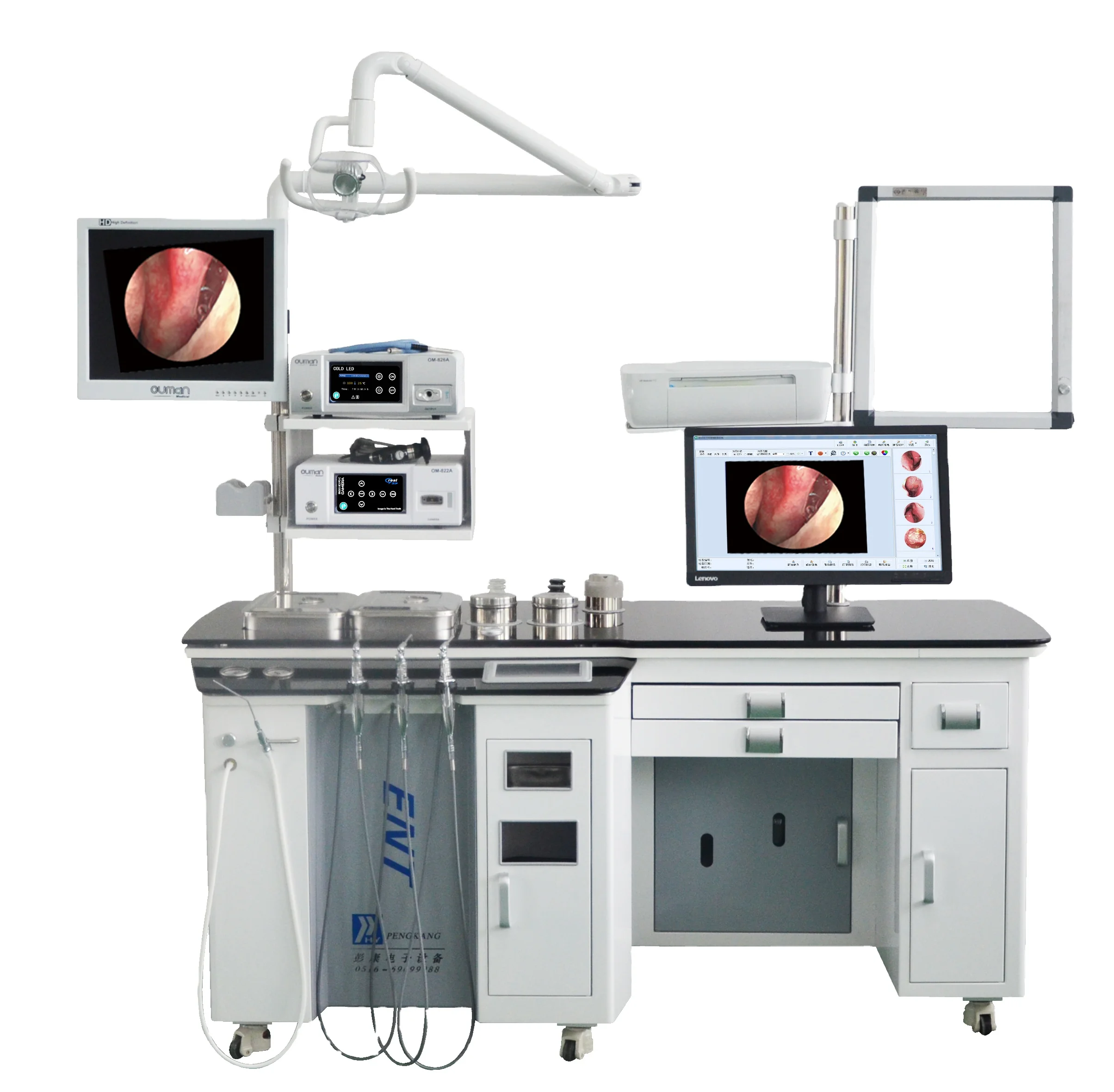 The factory produces ENT examination tables, ENT treatment workstations and ENT units