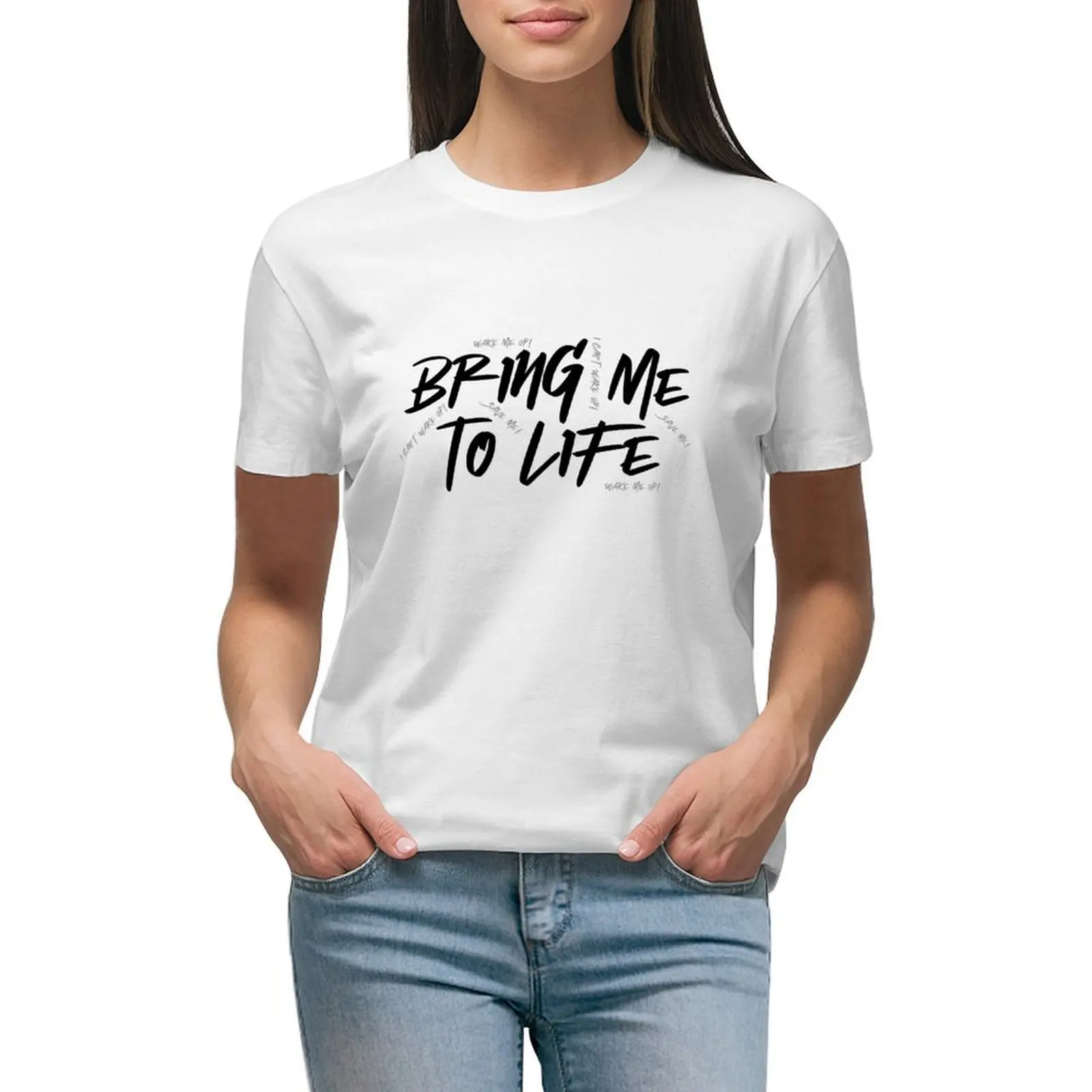 

Bring Me to Life lyrics T-shirt cute clothes Female clothing t-shirts for Women pack