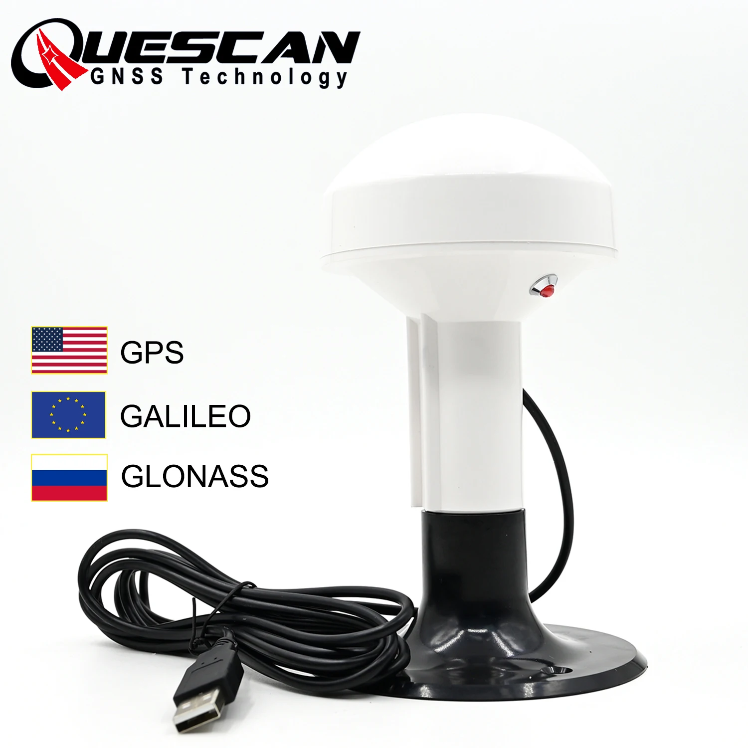 QUESCAN QU8M USB odbiornik GPS GNSS do morskiego GPS OpenCPN USB NMEA0183 antena GPS GLONASS Galileo BeiDou, kompatybilna z Garmin