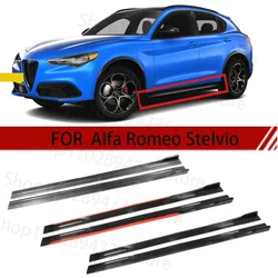 FOR Alfa Romeo Stelvio 2M Car Side Skirt Extension Plate Lip Separator Bumper 2.18M Racing Side Spoiler