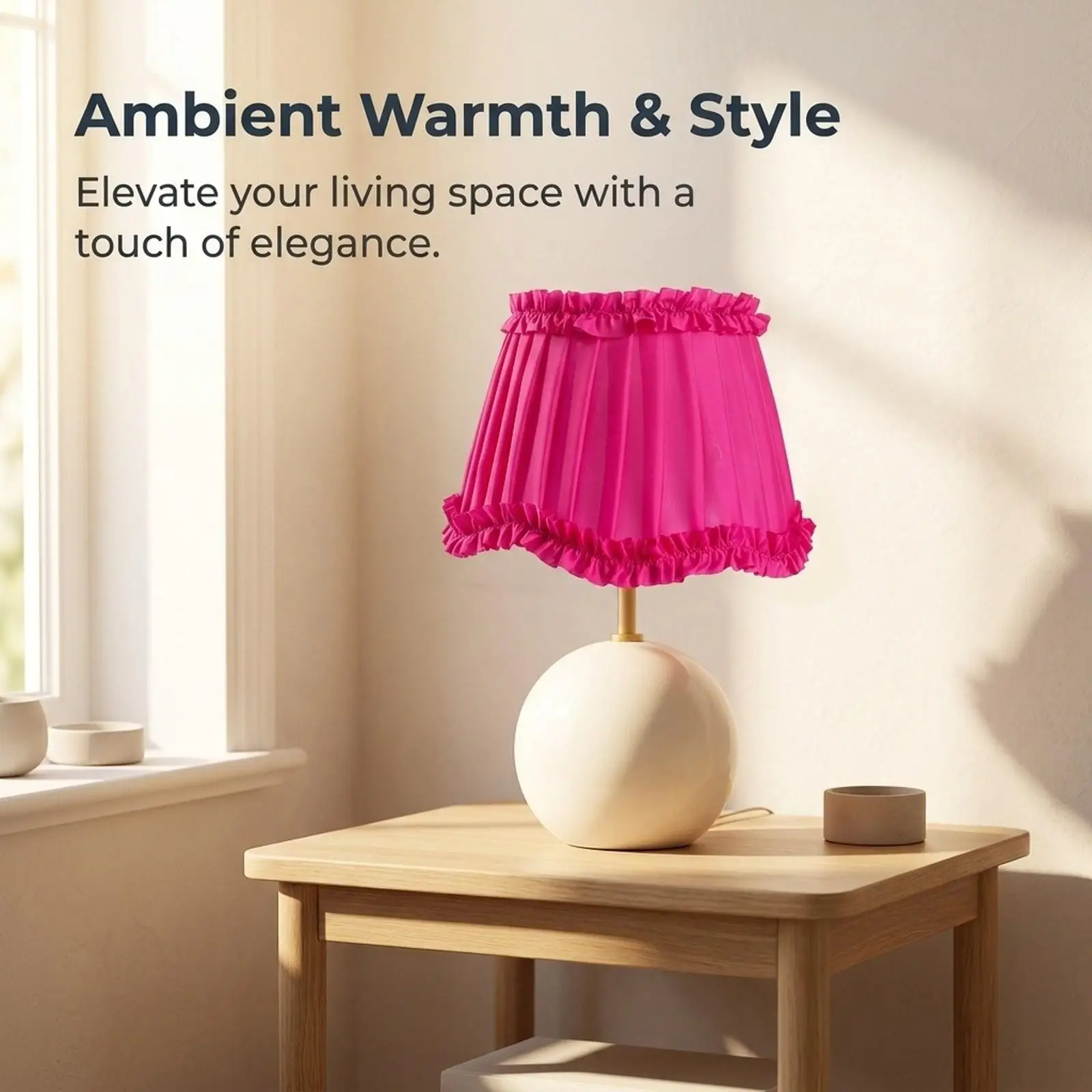 Pleated Lamp Shade E27 Base Quick Installation Vintage Classic Lamp Cover for Floor and Bedside Lamps Hotel Office Ornament