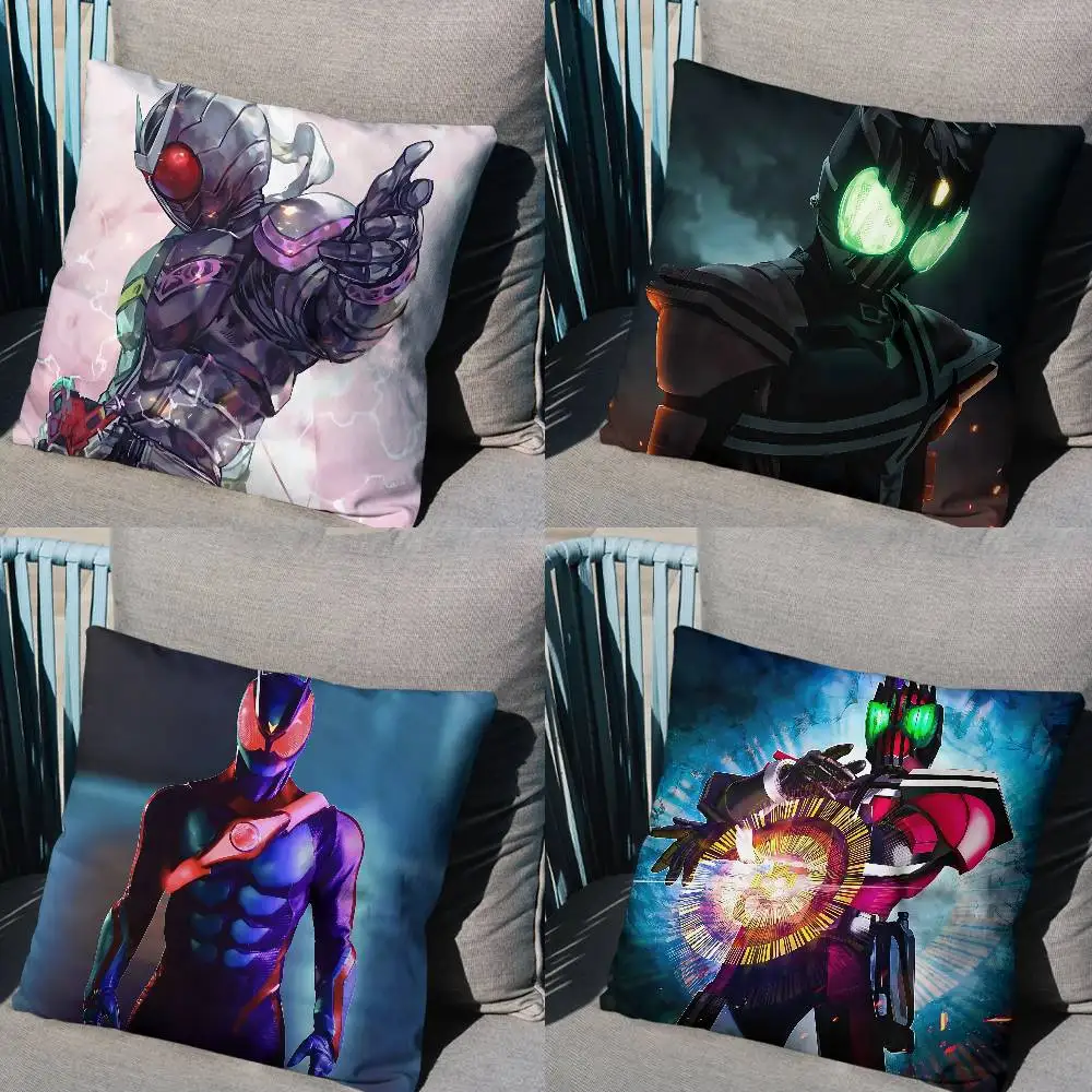 

Classic Masked Kamen Rider ZZZ Pillow Case Anti-dustmite Pillowcase Invisible zipper silky short plush Sofa cushion cover