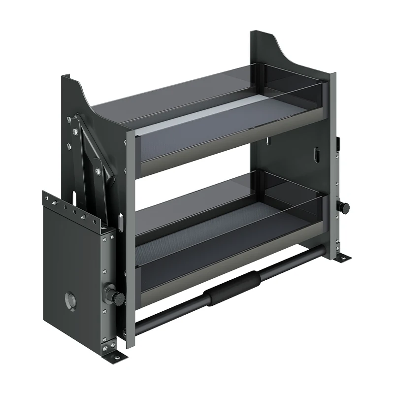 Hydraulic Pull Down Shelf Upper Kitchen Wall Cabinet Storage Hanger Elevator Lifting Basket