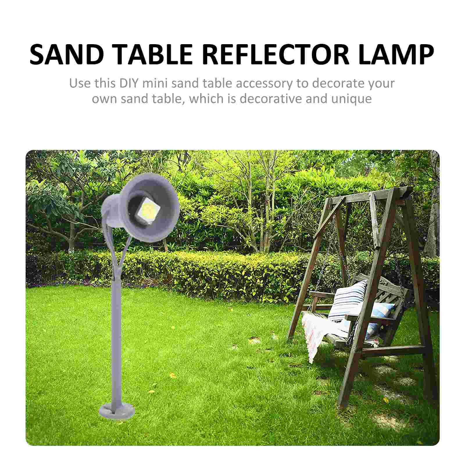 5 Pcs Model Landscape Spotlight Decor Miniature Micro Ornaments Signal Simulation Metal Luminous Sand Table Lamp House