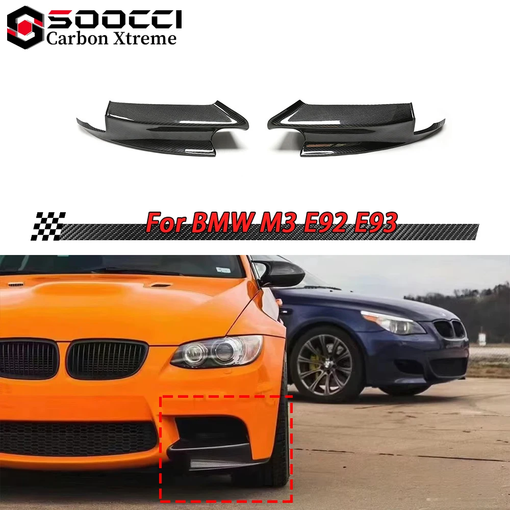 

M3 Carbon Fiber Front Splitter for 2006-2012 BMW M3 E92 E93 Auto Parts Chin Spoiler Diffuser Bumper Lip Front Scoop Body Kits