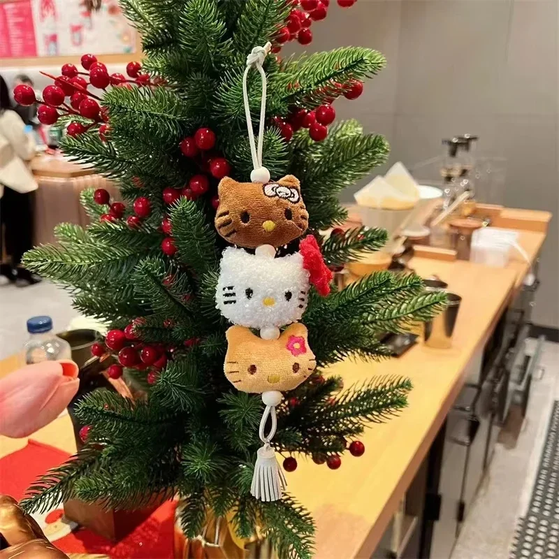 ハローキティ クリスマス 新年 レトロスタイル リボンデザイン バッグチャーム オーナメント 女性 女の子用 財布飾り ギフトアイデア