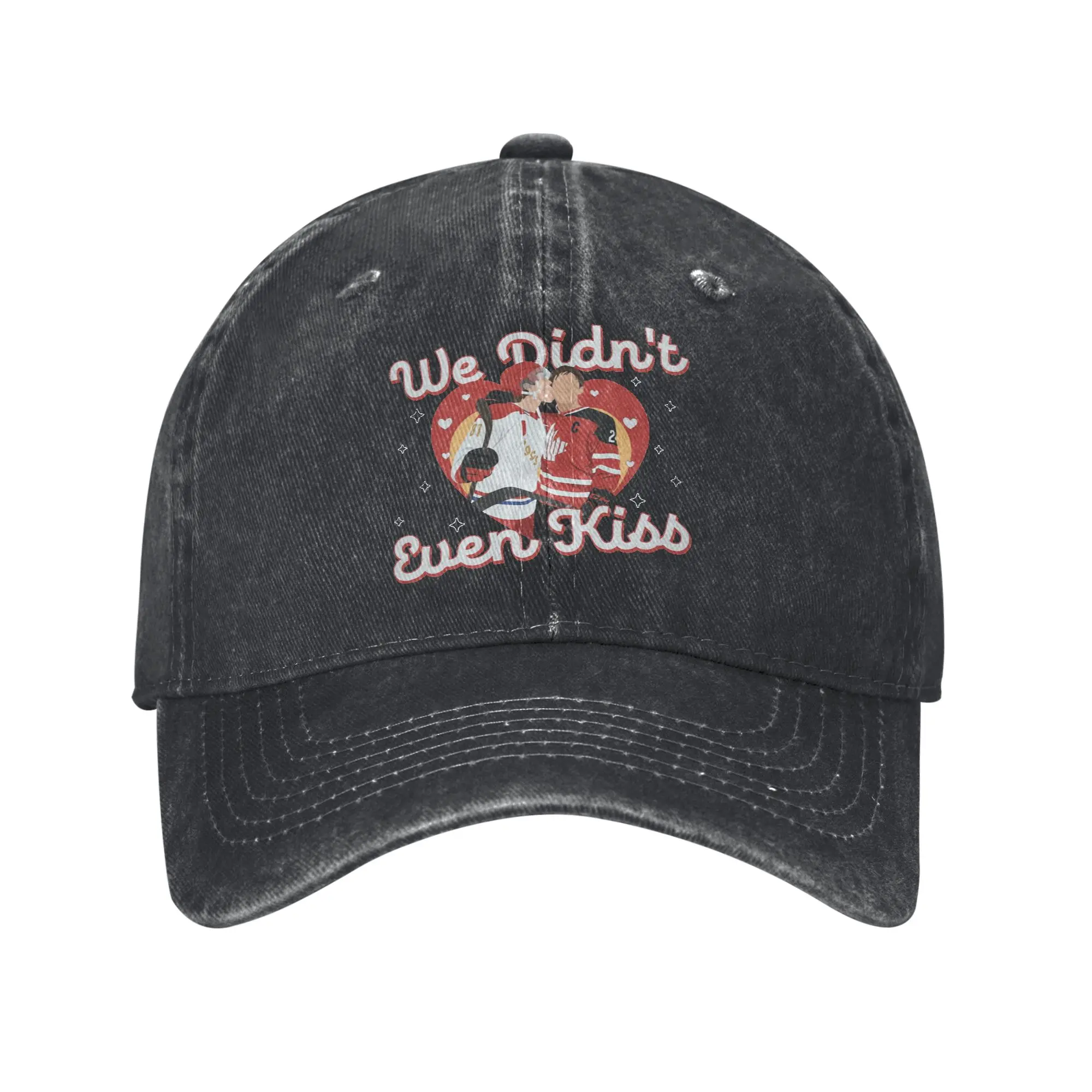 Бейсболки унисекс с надписью «Heated Rivalry We Didnt Even Kiss», из состаренного денима, для активного отдыха, бега, гольфа, регулируемые, солнцезащитные