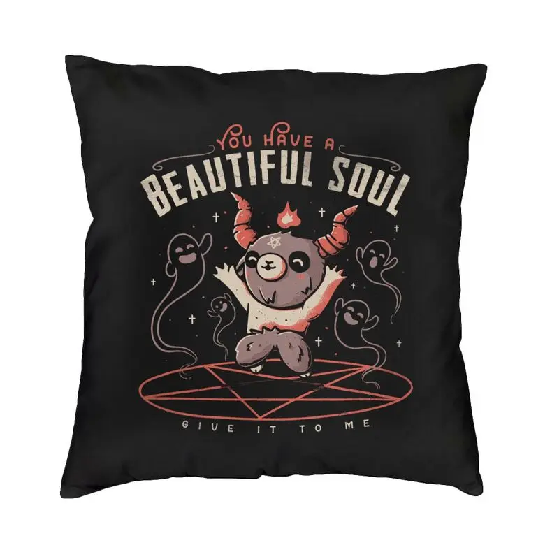 Baphomet Cushion Cover 3D Print Satan Demon Ghost Occult Goat Throw Pillow Case For Sofa Fashion Pillowcase Home Decorative