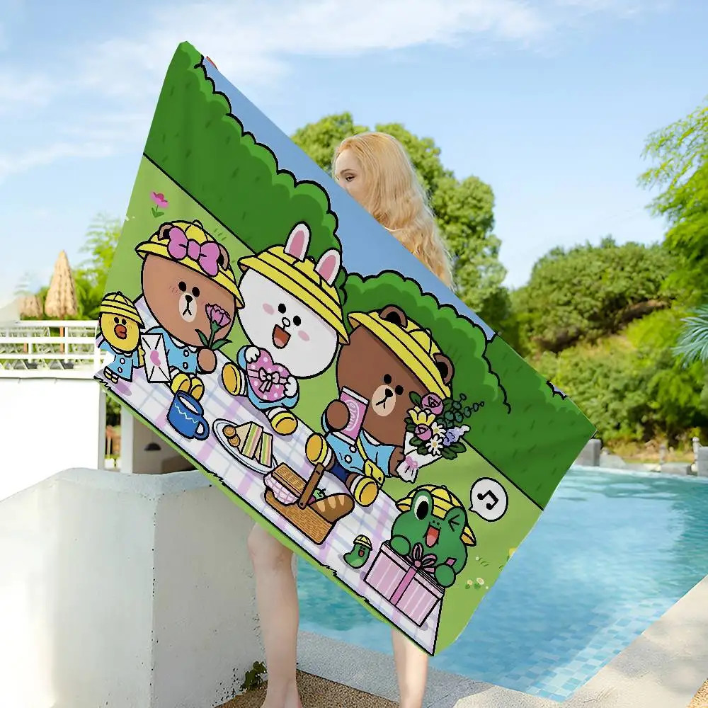 Cute cartoon characters L-Lines F-Friends Anime Beach Swimming Towel Soft Absorbent Washcloth Children's Gifts for Kids Travel