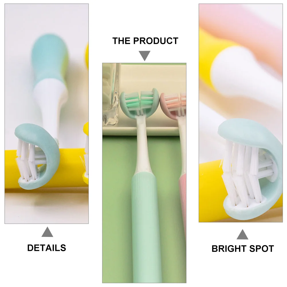3-сторонняя зубная щетка для взрослых, полипропиленовая головка, щетина для удаления налета, быстрая очистка, инструмент для ухода за полостью рта, щетка для стоматологической гигиены