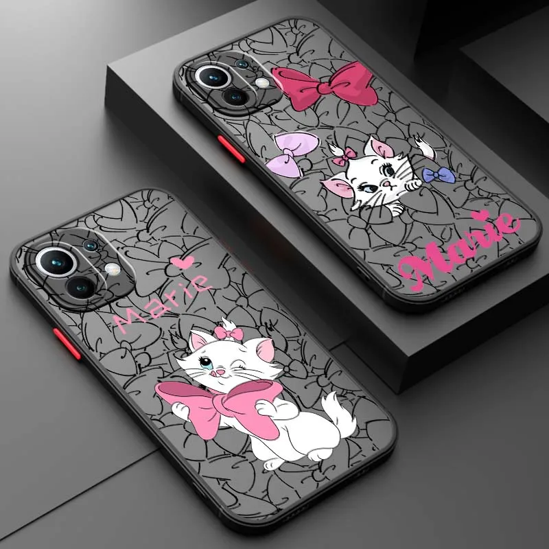 

Cartoon Anime Mary Cat For Xiaomi 15T 14T 13T 13 12T 12 12S 11T 11 11i 10 10T Ultra Pro Lite Frosted Translucent Phone Case