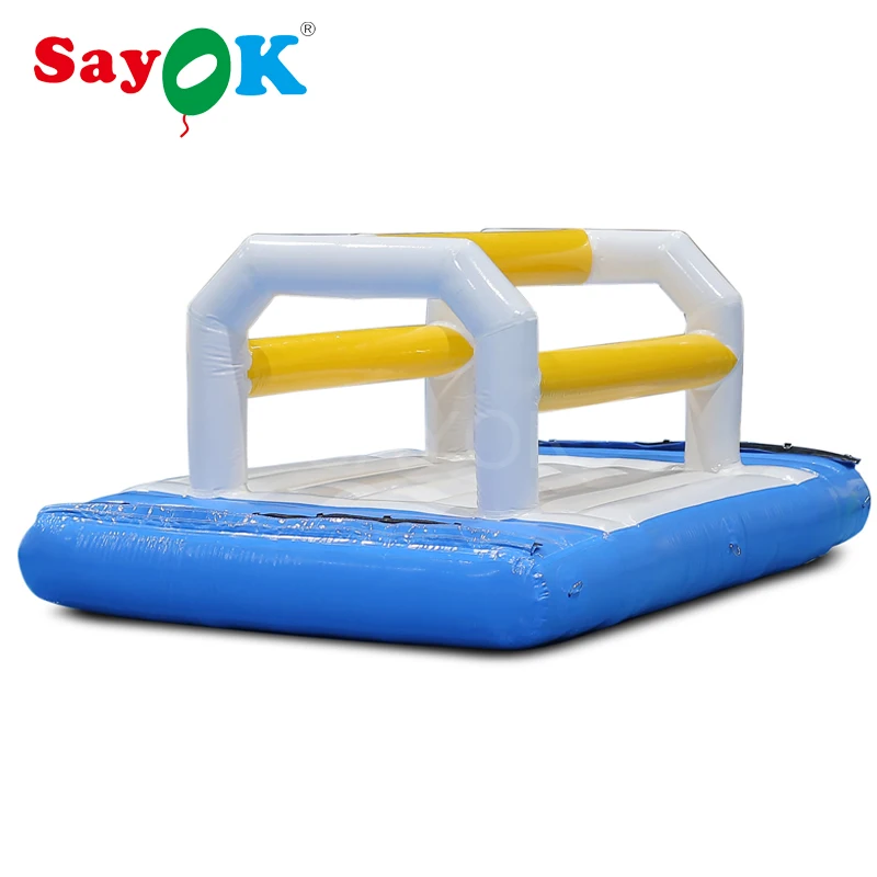 

1.2mH Inflatable Floating Water Games for Pool Party, PVC Inflatable Low Arches Bridge Obstacle Course for Swimming Pools