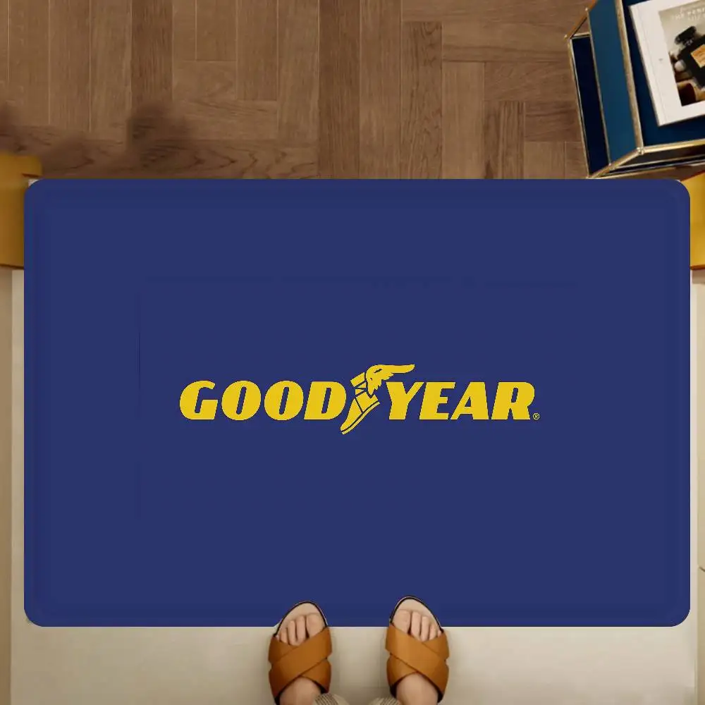 Good Year Tires Car Entrance Door Mat Washable Non-Slip Living Room Sofa Chairs Area Mat Kitchen Welcome Doormat