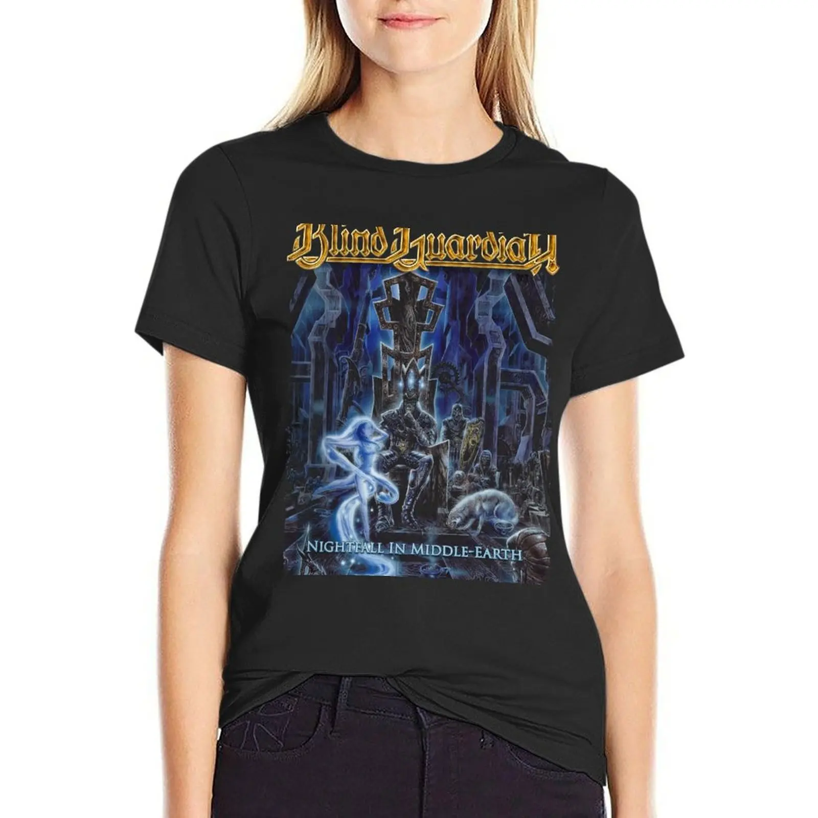 Blind Guardian - Nightfall in Middle Earth T-Shirt lady clothes cute clothes white t shirts for Women