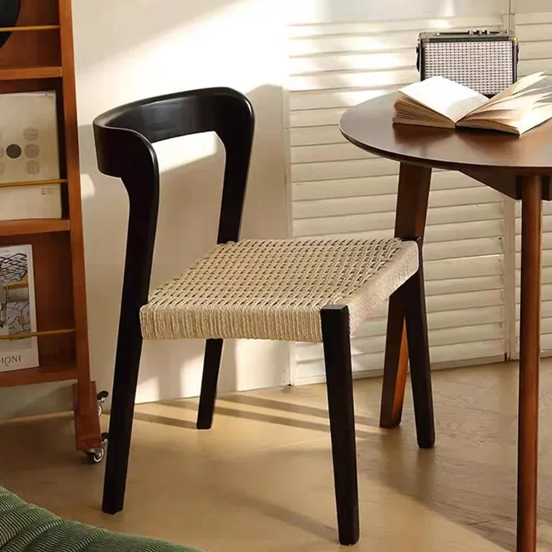 تصميم كرسي خشبي لتناول الطعام مقهى الشمال كراسي الروطان الداخلية الألعاب بار مكتب مريح Krzeslo Do Jadalni أثاث الحدائق #2