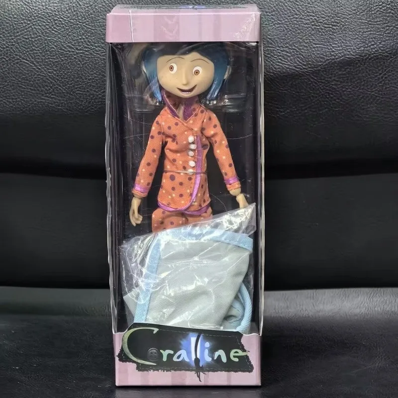 NECA Coraline 7 Inch Articulated Action Figure Movie Version Third Generation Pajama Version With Blanket Collectible Figurine view 3