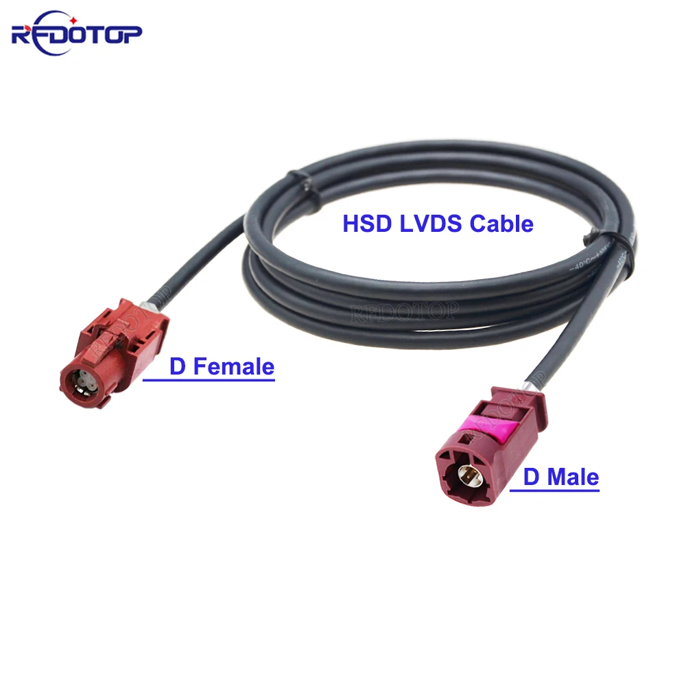 

Car HSD LVDS USB Electric Code D 4Pin Male Plug to Female Jack Connectors HSD 4-Cores Cable，Connector Can be Customized 10CM-10M