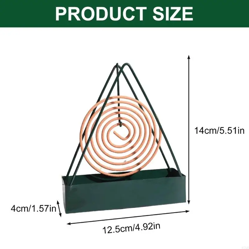 97QD Decorative Iron Triangular Mosquitoes Coil Stand Wall Ceiling Hook Insect Expel