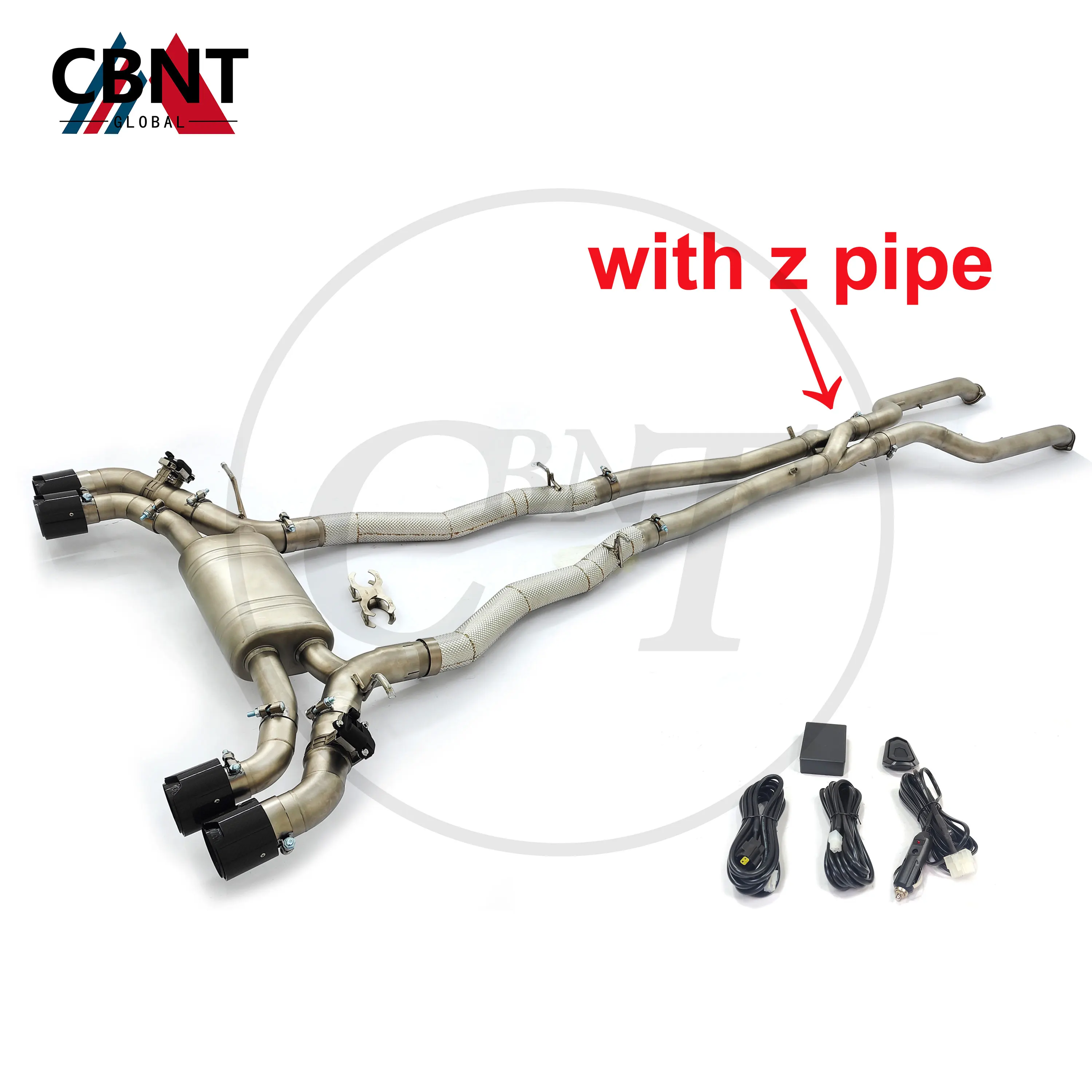 

CBNT Upgrade New Design Valved Z Pipe Midpipe Exhaust for BMW M5 G90 G99 4.4T Valvetronic Catback SS304 Exhaust System with OPF