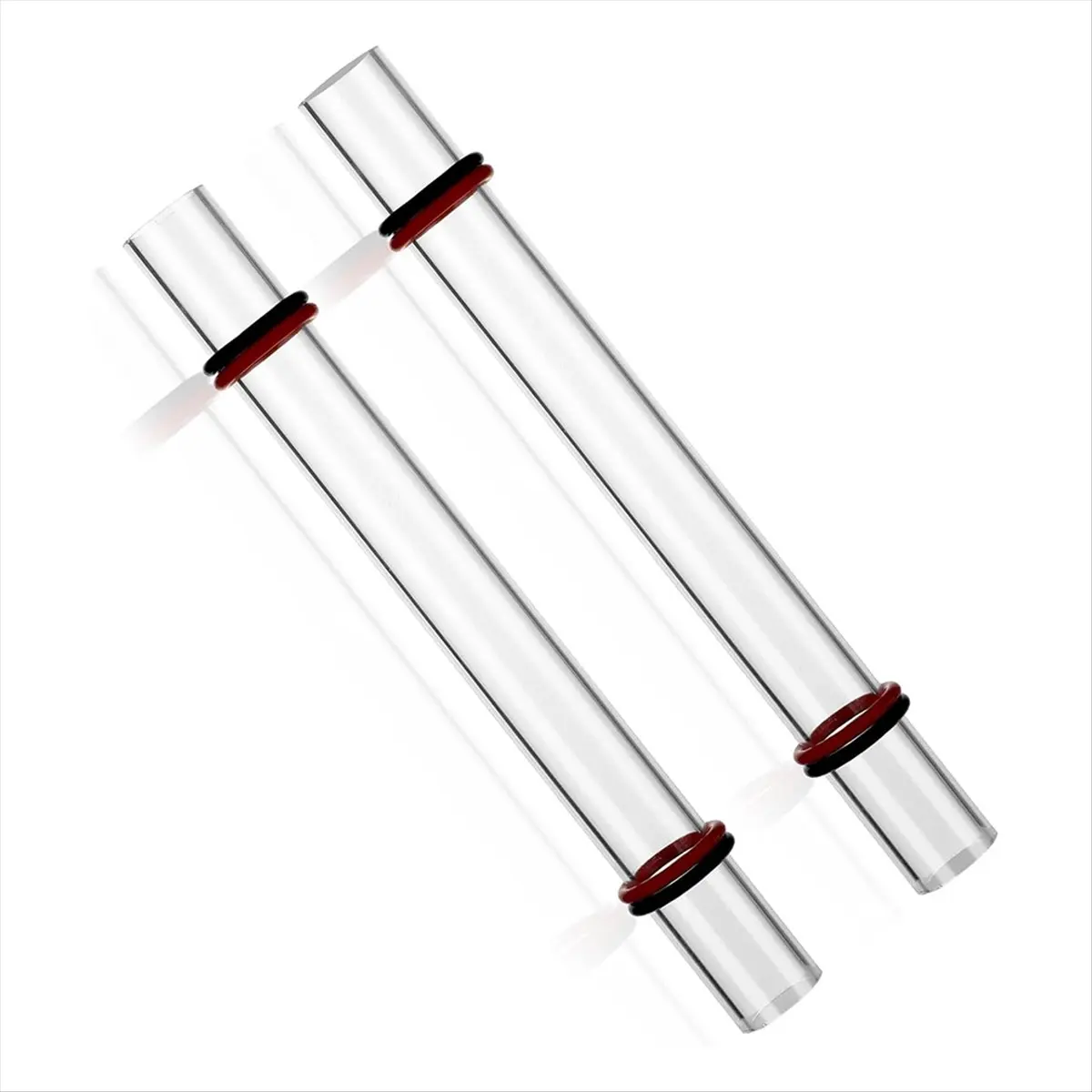 【2026 TOP Global】▼△◑2Pieces Polymer Clay Roller Tools Acrylic Round Tube Roller Acrylic Rod Clay Rolling Pin with Thick Ring Kit