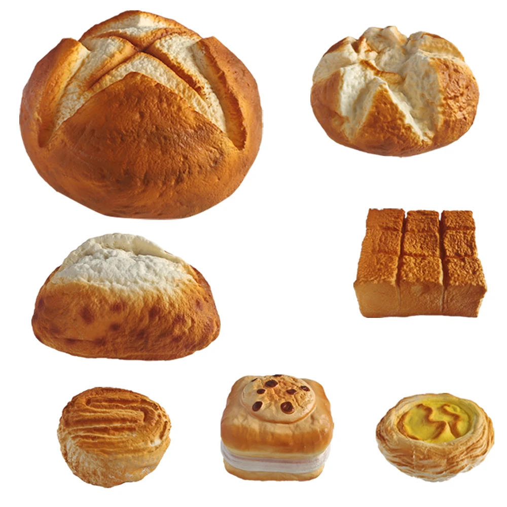 Bread Stress Balls Autism Sensory Toys Stress Anxiety Relief Fidget Toys Dough Water Ball Simulation Toast Gifts for Adults Kids