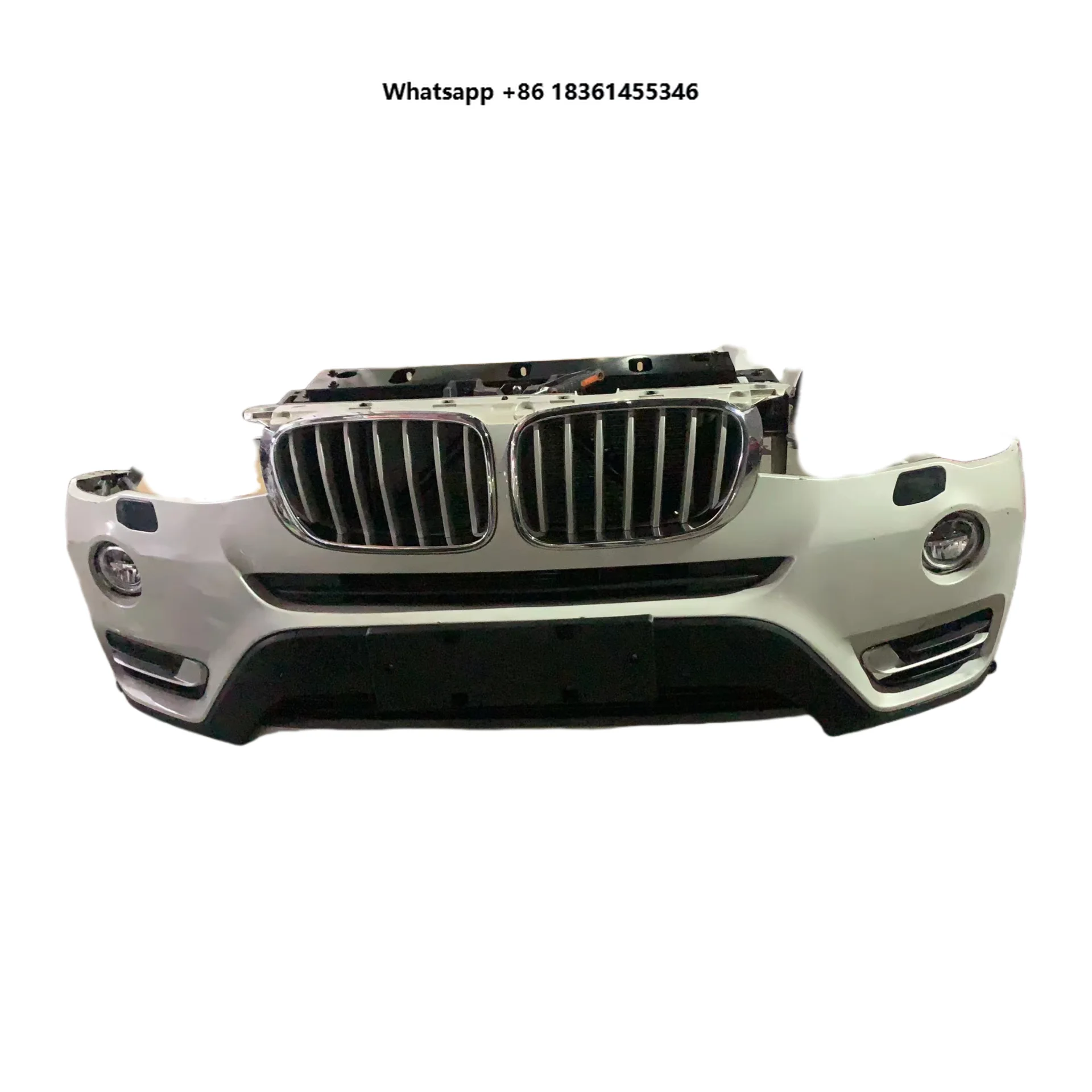 

For 11-18 X3 F25 Front Bumper Assembly Grille Radiator Intake Hood Cooling Bracket Fog Lights